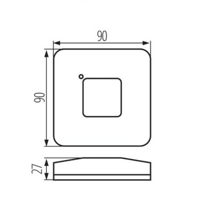 SQMOTION-W Czujnik ruchu mikrofalowy SQMOTION-W IP20 kąt detekcji 360 zasięg max 8m natynkowy kolor  (37360)
